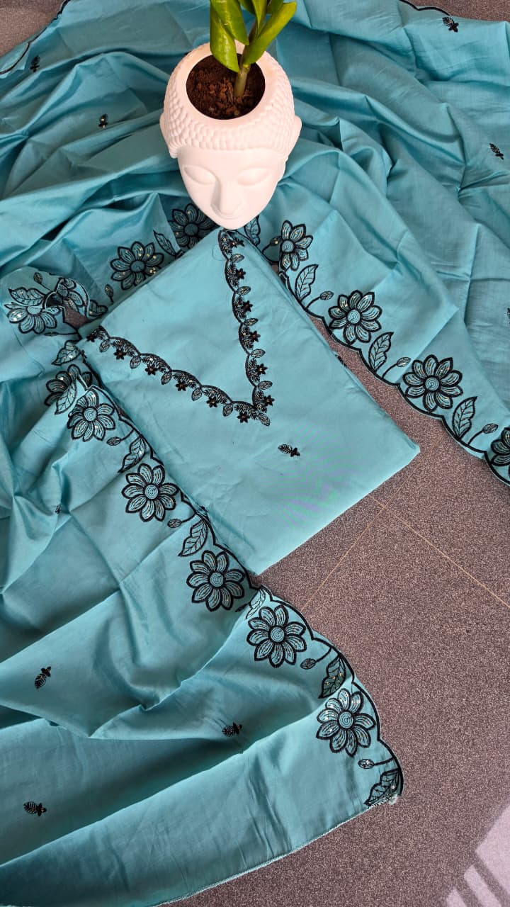 Mul chanderi embroidered salwar-VS91 - Image 2
