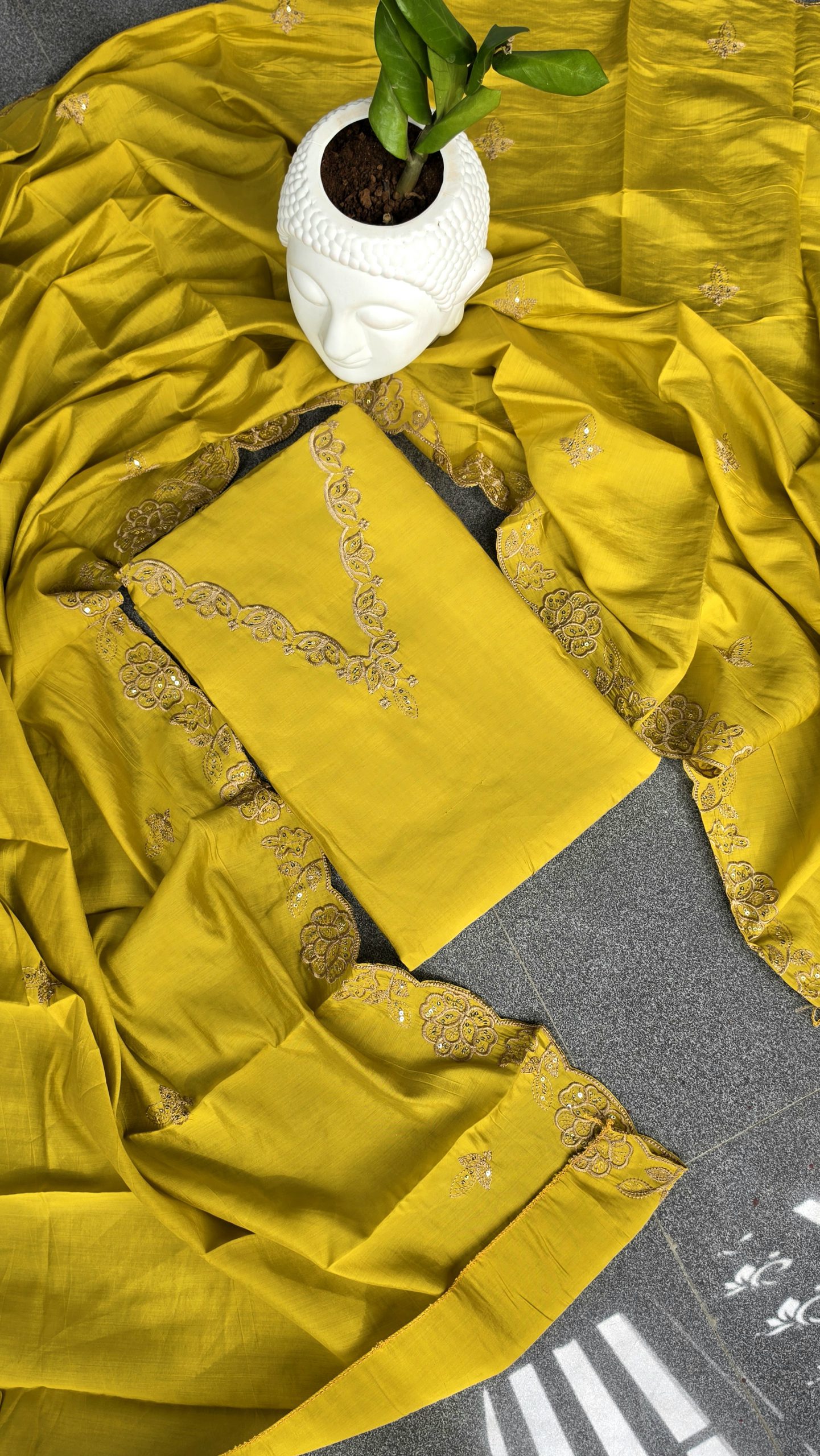 Mul chanderi embroidered salwar-VS115