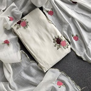 Mul chanderi embroidered salwar-VS121