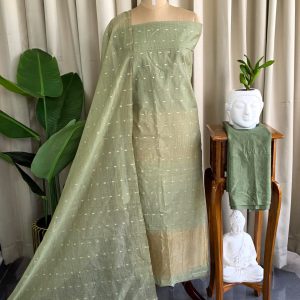 Munga silk cotton salwar with tissue border dupatta-VS136