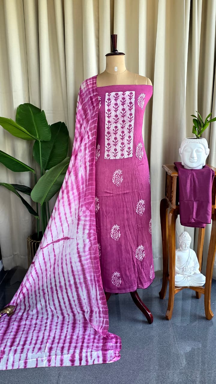 Gadwal batik salwar suit material-VS145