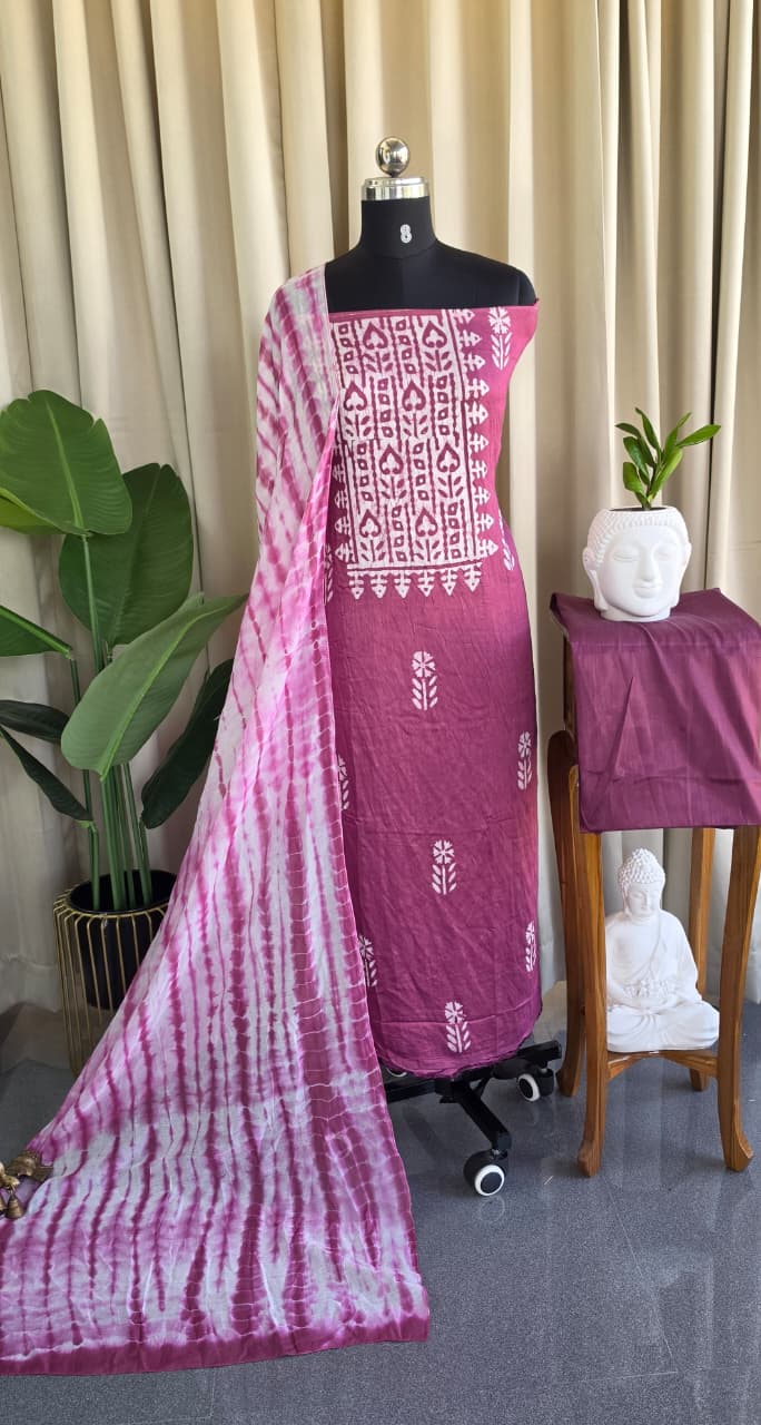Gadwal batik salwar suit material-VS151