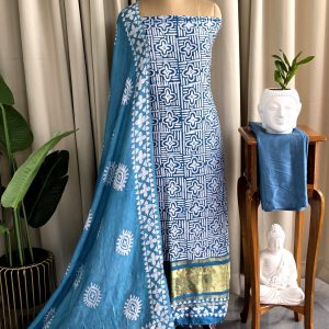 Premium batik silk set with lagdi patta-KG1