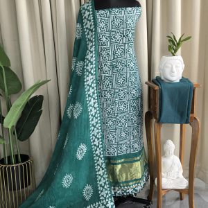 Premium batik silk set with lagdi patta-KG3