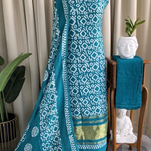 Premium batik silk set with lagdi patta-KG27