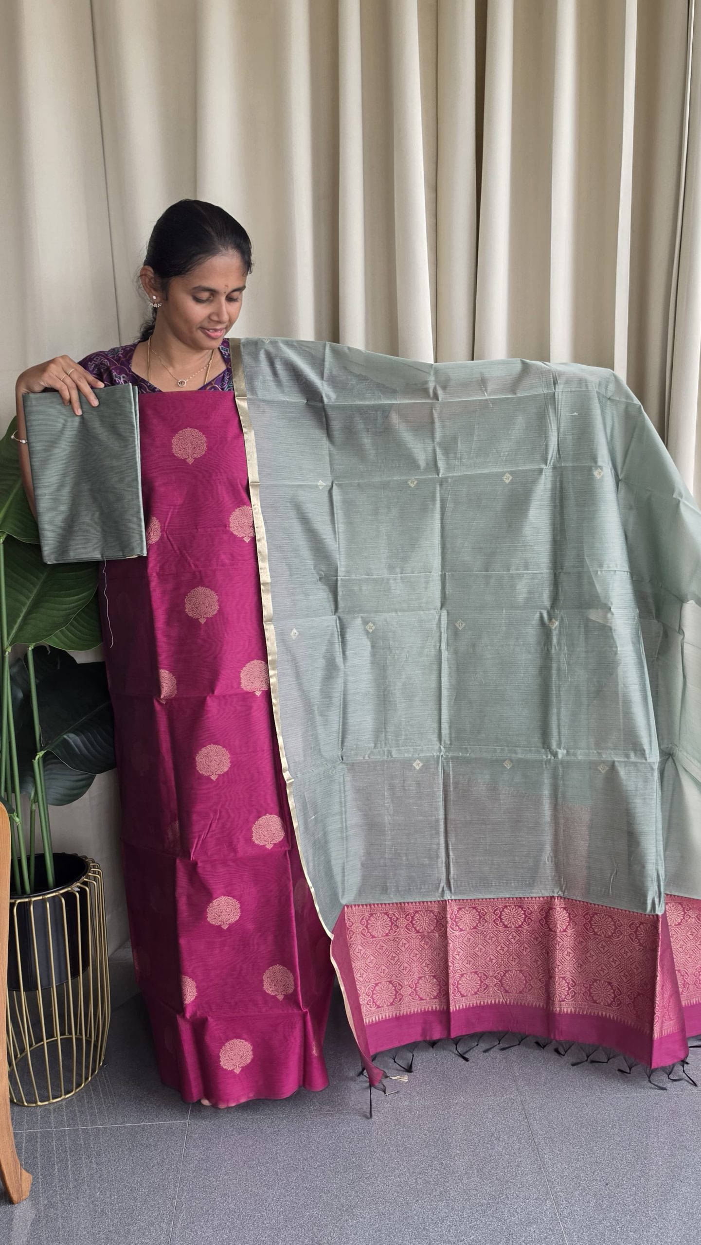 Premium silk cotton 3 pcs set-KM43