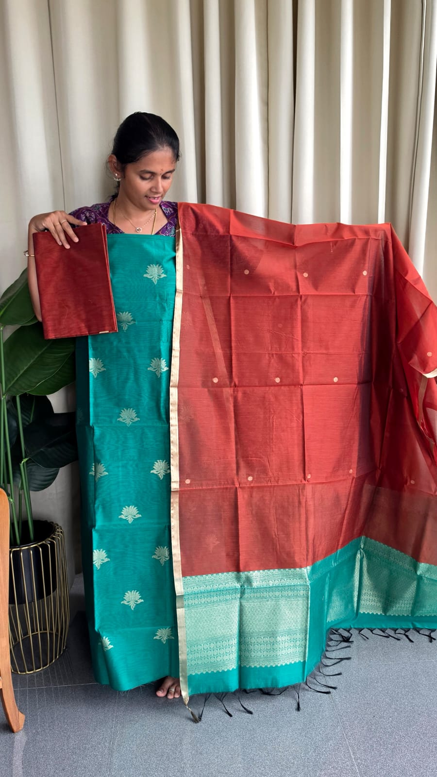 Premium silk cotton 3 pcs set-KM52