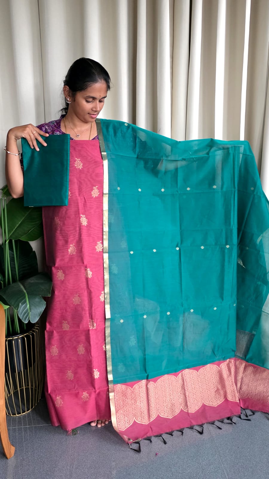 Premium silk cotton 3 pcs set-KM64