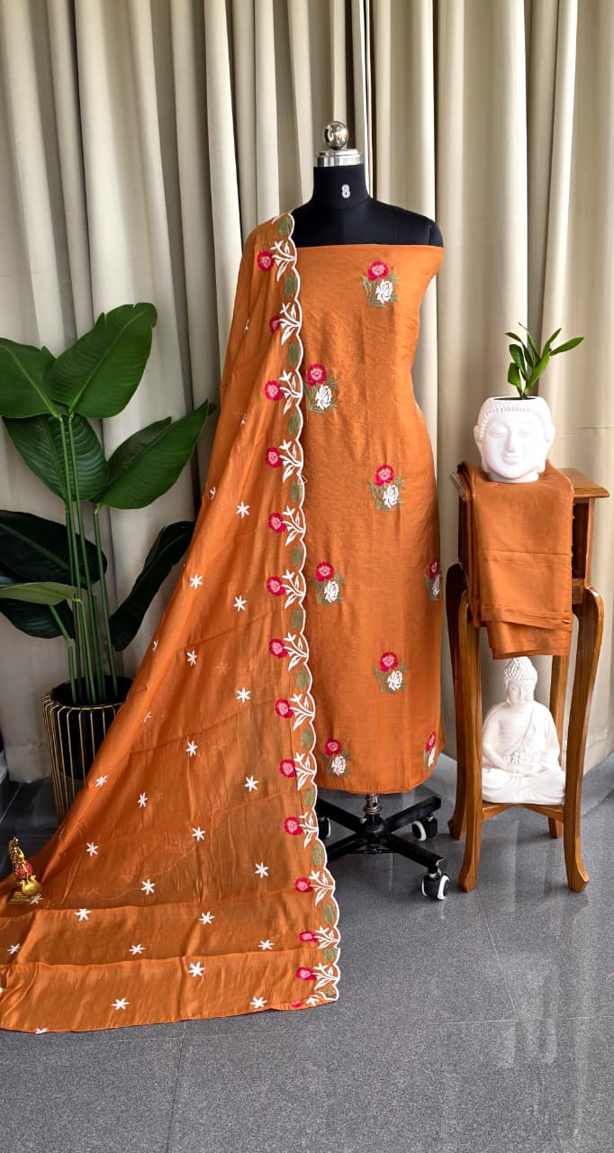 Mul chanderi embroidered salwar-GT58