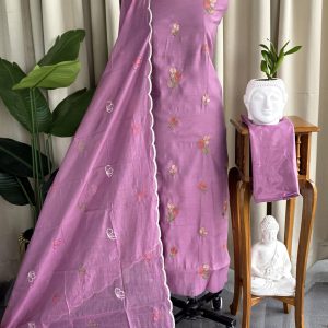 Mul chanderi embroidered salwar-GT68