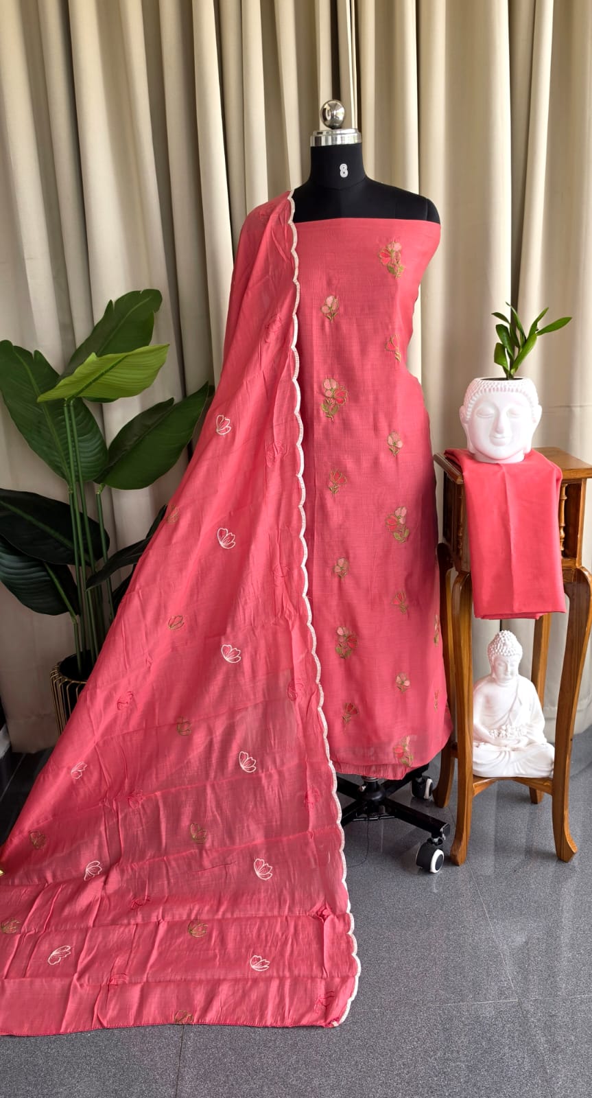 Mul chanderi embroidered salwar-GT71