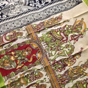 Chennuri Silk Kalamkari dupatta-BQ2