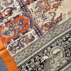 Chennuri Silk Kalamkari dupatta-BQ12