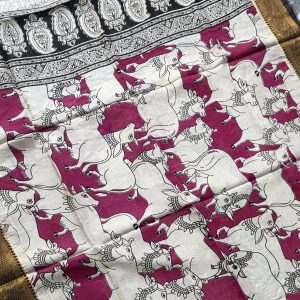 Chennuri Silk Kalamkari dupatta-BQ14