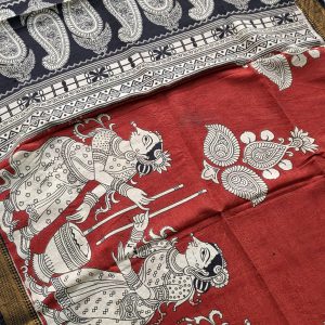 Chennuri Silk Kalamkari dupatta-BQ16