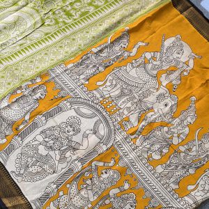 Chennuri Silk Kalamkari dupatta-BQ29