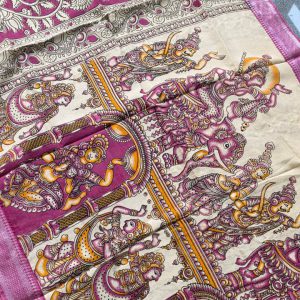 Chennuri Silk Kalamkari dupatta-BQ32