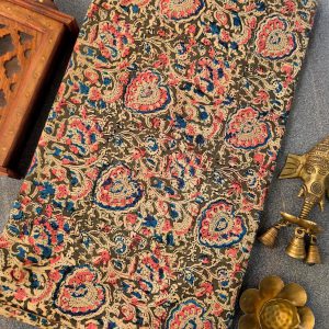 Handblock kalamkari cotton running material (1m)-