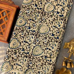 Handblock kalamkari cotton running material(1m)-TW4