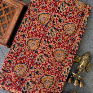 Handblock kalamkari cotton running material(1m)-TW6