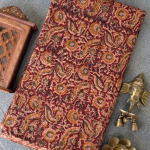 Handblock kalamkari cotton running material(1m)-TW8