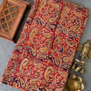 Handblock kalamkari cotton running material(1m)-TW9