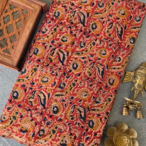 Handblock kalamkari cotton running material(1m)-TW11