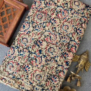 Handblock kalamkari cotton running material(1m)-TW12