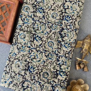 Handblock kalamkari cotton running material(1m)-TW15