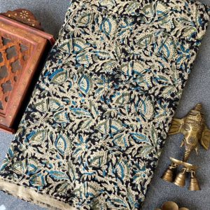 Handblock kalamkari cotton running material (1m)-TW19