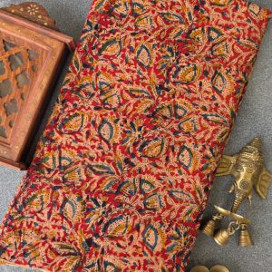 Handblock kalamkari cotton running material(1m)-TW20