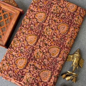 Handblock kalamkari cotton running material(1m)-TW21