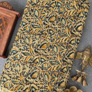 Handblock kalamkari cotton running material(1m)-TW24