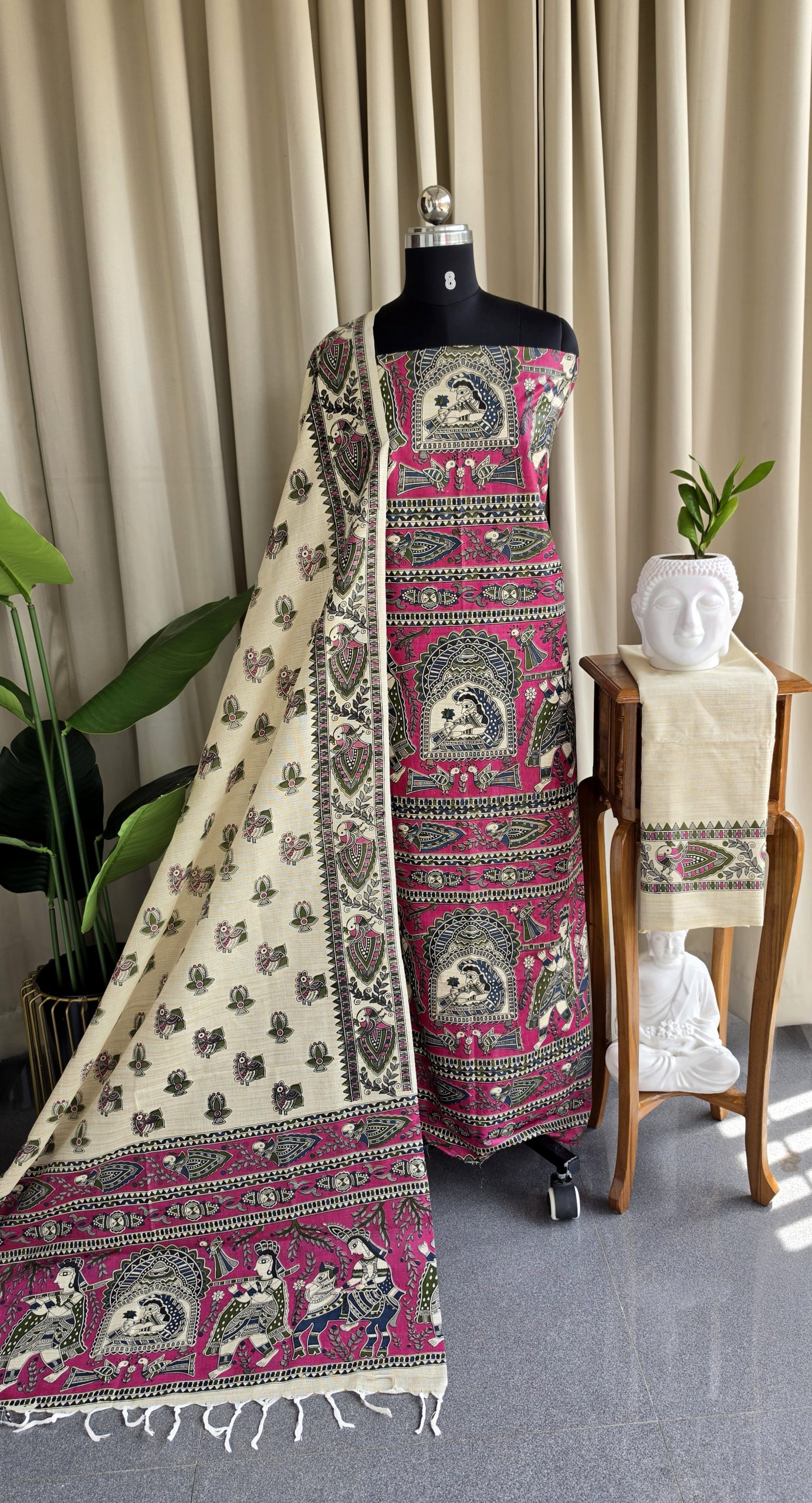 Bhagalpuri Madhubani silk salwar-ER1