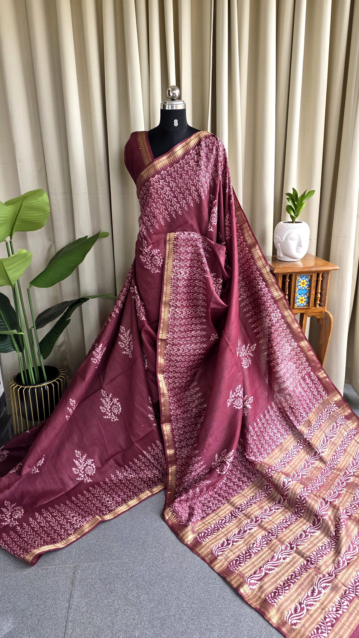 Bhagalpuri silk saree-RO10