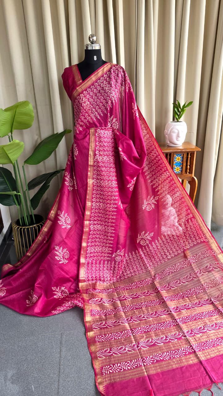 Bhagalpuri silk saree-RO13