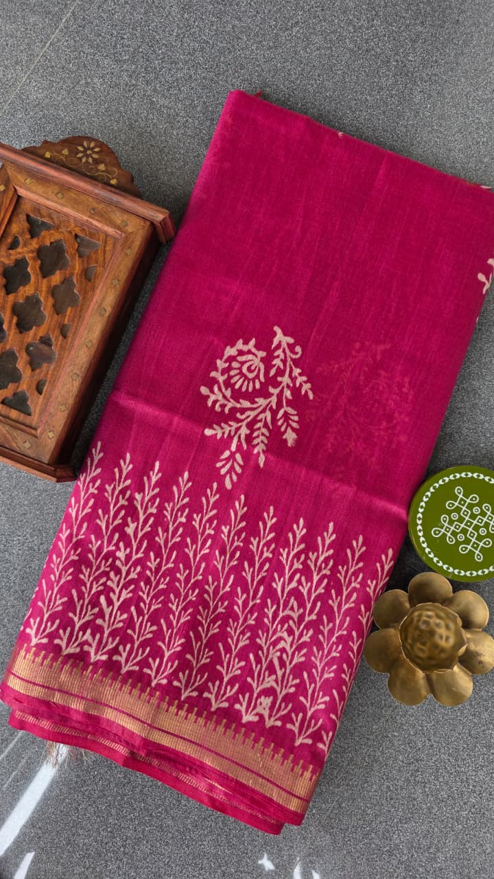 Bhagalpuri silk saree-RO13 - Image 2