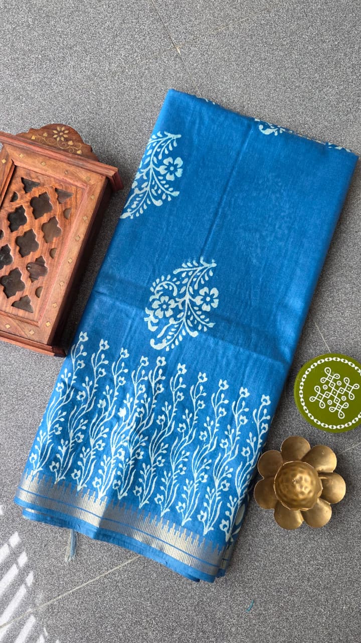 Bhagalpuri silk saree-RO18 - Image 2