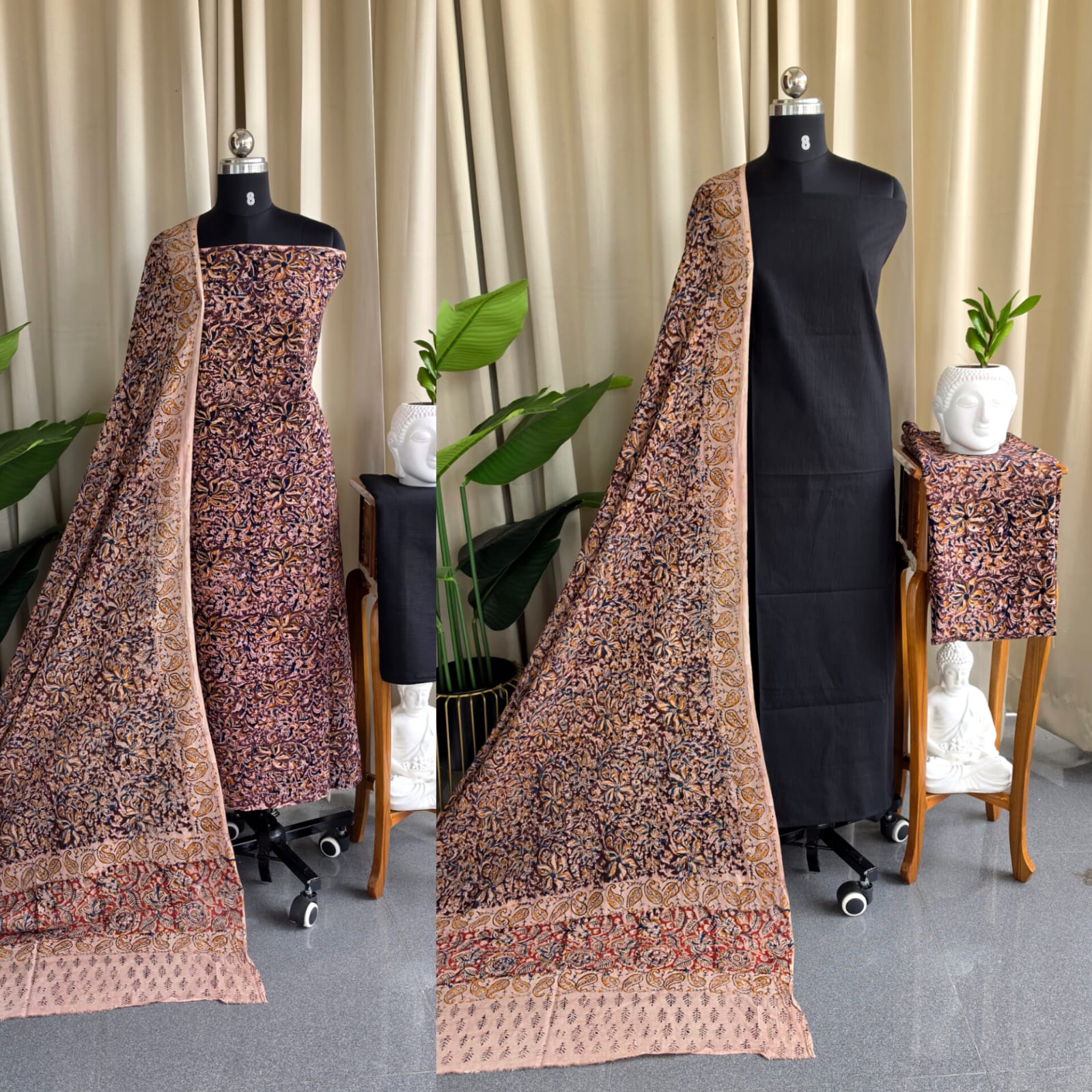 Handblock kalamkari cotton salwar-DE1