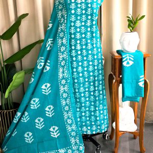 Batik cotton salwar(Green)-NB16