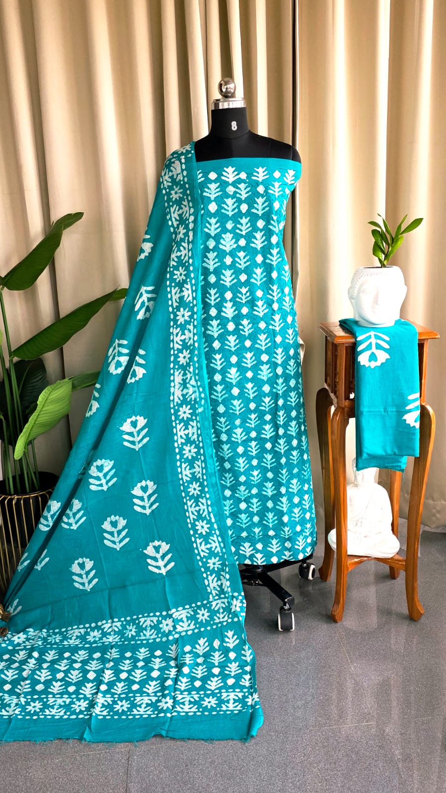 Batik cotton salwar(Green)-NB16
