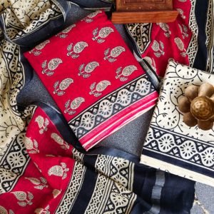 Handblock Jaipur linen salwar-BE37