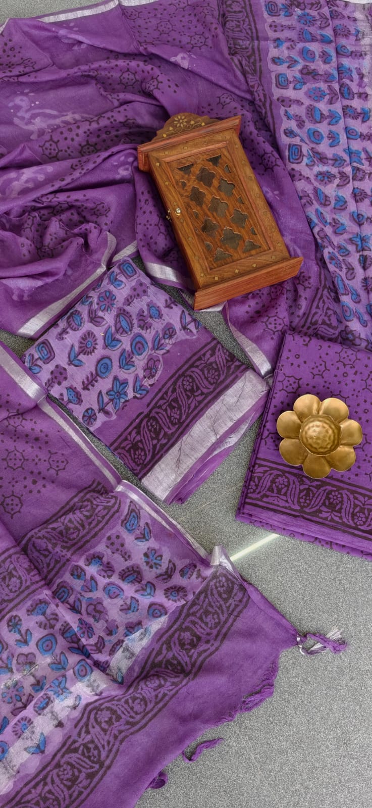 Handblock jaipur linen salwar-BE15
