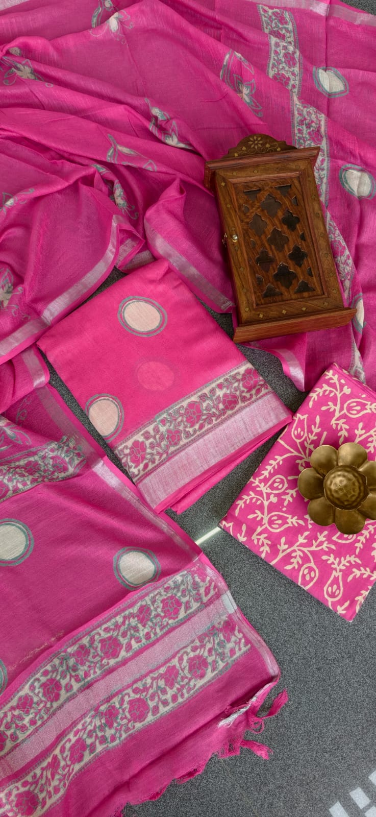Handblock jaipur linen salwar-BE16