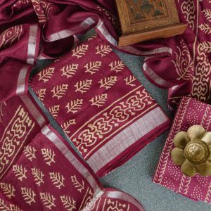 Handblock jaipur linen salwar-BE23