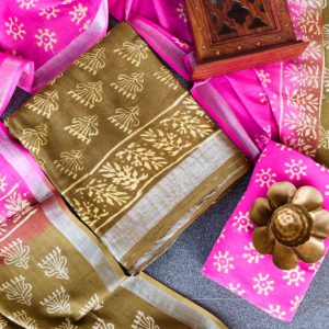 Handblock jaipur linen salwar-BE25