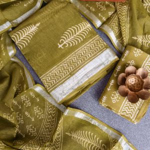 Handblock jaipur linen salwar-BE77
