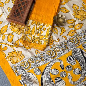 Gap border kalamkari Mangalagiri silk salwar-VC6