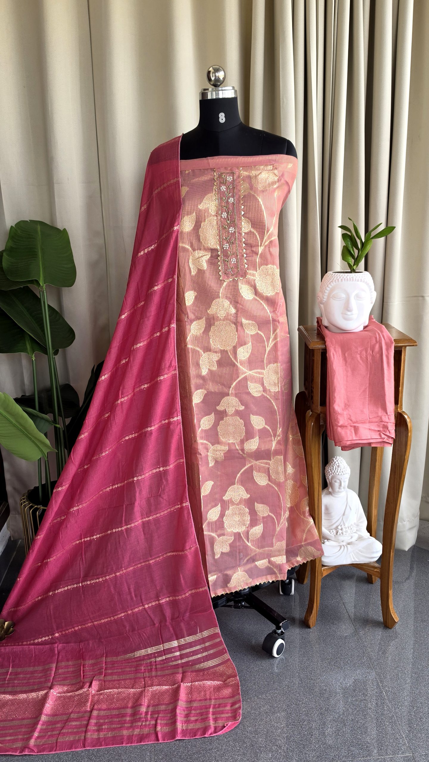 Semi banarasi silk salwar-VK1 - Image 2