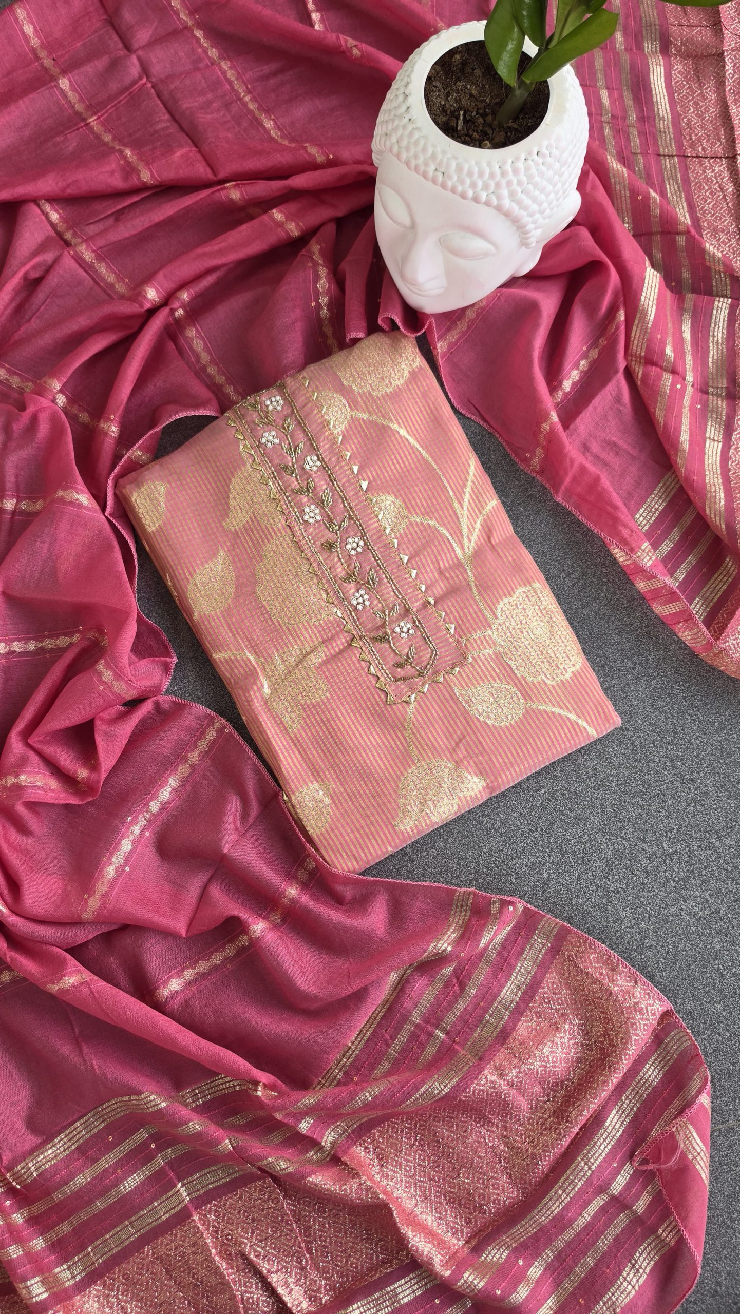 Semi banarasi silk salwar-VK1